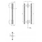 Shower grab-bars, color: Chrome Shower grab-bars Shower grab-bars, color: Chrome Shower grab-bars
