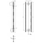 Λαβή καμπίνας ντους 60cm, διπλή, Finox Brushed Nickel, χρώμα: Χρωμέ Λαβές καμπίνας Λαβή καμπίνας ντους 60cm, διπλή, Finox Brushed Nickel, χρώμα: Χρωμέ