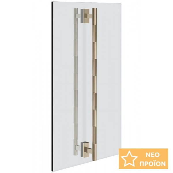 Λαβή καμπίνας ντους 60cm, διπλή, Finox Brushed Nickel, χρώμα: Χρωμέ Λαβές καμπίνας 