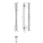 Door handle, color: Chrome Door Handles
