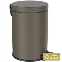 Waste bin material: Brass 6 lt Closed Floor standing, color: Green surface: Matt Dustbins