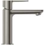 Μπαταρία νιπτήρος επικαθήμενη αναμεικτική από ορείχαλκο χωρίς βαλβίδα S-Size, Supersteel, χρώμα: Χρωμέ επιφάνεια: Βουρτσισμένη Επικαθήμενες