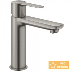 Μπαταρία νιπτήρος επικαθήμενη αναμεικτική από ορείχαλκο χωρίς βαλβίδα S-Size, Supersteel, χρώμα: Χρωμέ επιφάνεια: Βουρτσισμένη Επικαθήμενες