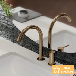 Μπαταρία νιπτήρος επικαθήμενη αναμεικτική από ορείχαλκο υψηλή χωρίς βαλβίδα Bronze Brushed, χρώμα: Μπρονζέ επιφάνεια: Βουρτσισμένη Επικαθήμενες