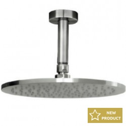 Shower head Ceiling-mounted 25x25 material: Inox, style: 1 spray, color: Chrome surface: Brushed Overhead showers