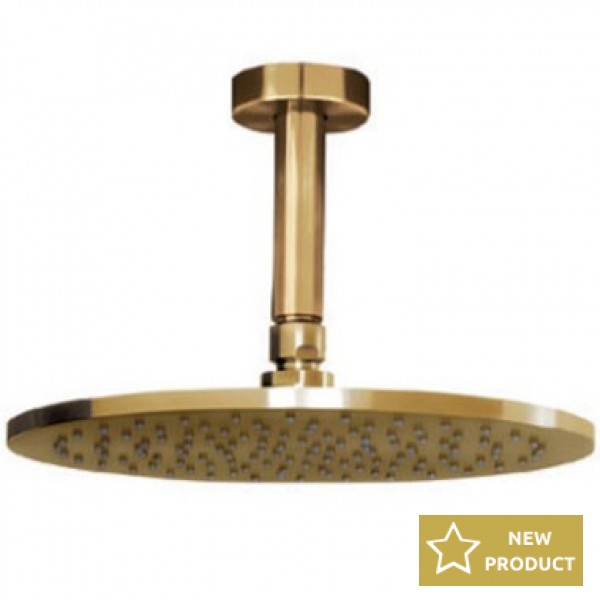 Shower head Ceiling-mounted 25x25 material: Inox, style: 1 spray, color: Gold surface: Brushed Overhead showers Shower head Ceiling-mounted 25x25 material: Inox, style: 1 spray, color: Gold surface: Brushed Overhead showers