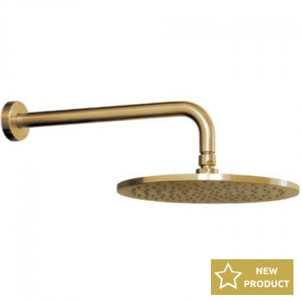 Shower head Wall-mounted 25x25 material: Inox, style: 1 spray, color: Gold surface: Brushed Overhead showers Shower head Wall-mounted 25x25 material: Inox, style: 1 spray, color: Gold surface: Brushed Overhead showers