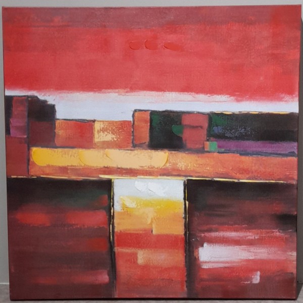 Πίνακας ζωγραφικής 80x80cm, Κόκκινος Διακοσμητικά Πίνακας ζωγραφικής 80x80cm, Κόκκινος Διακοσμητικά