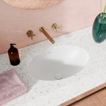 Νιπτήρας υποκαθήμενος 43x29 από πορσελάνη Ceramic Plus, White Alpin (50,5x36,5) με υπερχείλιση, χρώμα: Λευκό επιφάνεια: Γυαλιστερή Υποκαθήμενοι
