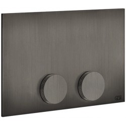 Flush wall plates for concealed cistern dual flush valve material: Metal Mechanical with string, color: Black surface: Brushed Flush plates