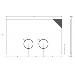 Πλακέτα εντοιχιζόμενου καζανακίου για καζανάκια Sigma 8 & 12, Black Metal Brushed PVD από ορείχαλκο διπλής ενέργειας μηχανικά, χρώμα: Μαύρο επιφάνεια: Βουρτσισμένη Πλακέτες