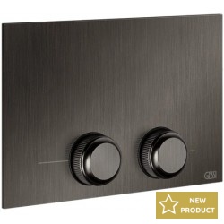 Flush wall plates for concealed cistern Actuation dual flush valve material: Inox, color: Black surface: Brushed Flush plates