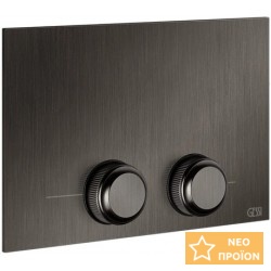 Πλακέτα εντοιχιζόμενου καζανακίου για καζανάκια TECE, Black Metal Brushed PVD από inox διπλής ενέργειας μηχανικά, χρώμα: Μαύρο επιφάνεια: Βουρτσισμένη Πλακέτες