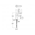 Μπαταρία νιπτήρος ΑΜΕΑ Υ16,5cm, χρώμα: Χρωμέ από ορείχαλκο Μπαταρίες νιπτήρος  ΑΜΕΑ