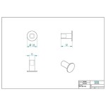 Hook Flat wall mounted material: Brass single Φ2,8x3,2cm, color: Brown surface: Matt Hooks