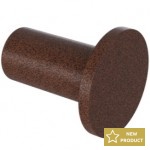 Hook Flat wall mounted material: Brass single Φ2,8x3,2cm, color: Brown surface: Matt Hooks