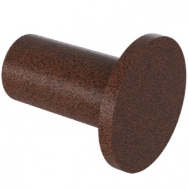 Άγκιστρο από ορείχαλκο μονό Dark Brown Φ2,8x3,2cm, χρώμα: Καφέ επιφάνεια: Ματ Άγκιστρα