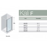 Shower enclosure Linear 73x195 6mm fixed F78 (78-81) Crystal Clear, reversible, side panel, transparent crystal glass 6mm (combine with  Kali 2P, G & S) surface: Glossy, color: Chrome Linear