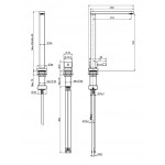 Kitchen tap Ιmmersed 2 holes, immersed material: Brass, color: Chrome surface: Glossy Kitchen tap Ιmmersed 2 holes, immersed material: Brass, color: Chrome surface: Glossy Pull-out subwindow