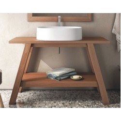 Furniture base without washbasin 90x47x90 material: Wood composite Noce countertop, color: Cherry wood Cabinets without wash basin