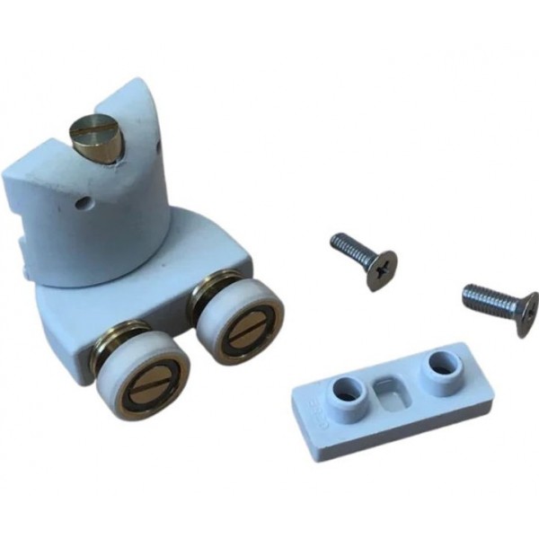 Ρόδα καμπίνας, γωνιακή, λευκή (Σετ) από μέταλλο Σετ στήριξης καμπίνας