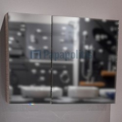 Καθρέπτης, σχήμα: Ορθογώνιο 70x55x14 από ξύλο συνθετικό με ντουλάπι, rovere, χρώμα: Ξύλο Δρυς Καθρέπτες μπάνιου