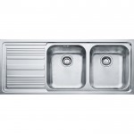 Νεροχύτης ανοξείδωτος 116x50 από inox επιφάνεια: Σαγρέ - Ανάγλυφη με πάγκο αριστερά ένθετος 2 γούρνες, χρώμα: Χρωμέ Ανοξείδωτοι Νεροχύτης ανοξείδωτος 116x50 από inox επιφάνεια: Σαγρέ - Ανάγλυφη με πάγκο αριστερά ένθετος 2 γούρνες, χρώμα: Χρωμέ Ανοξείδωτοι