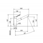Kitchen tap Deck-mounted material: Brass With Pull-Out Spray 1 jet, color: Chrome surface: Glossy Deck-mounted Kitchen tap Deck-mounted material: Brass With Pull-Out Spray 1 jet, color: Chrome surface: Glossy Deck-mounted