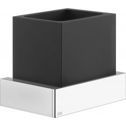 Cupholder material: Brass Wall-mounted, color: Chrome/Black surface: Matt Tumbler holders