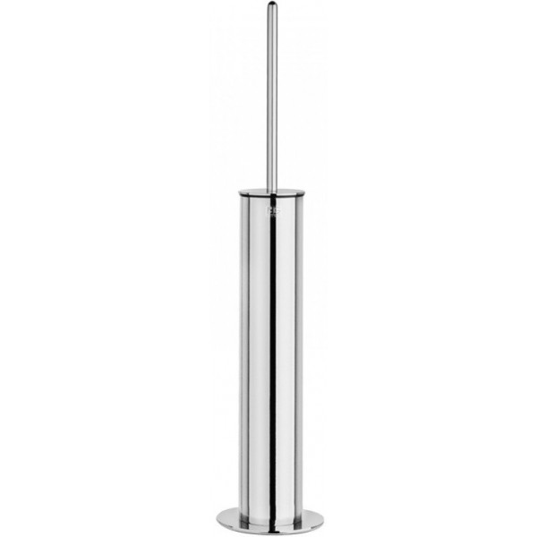 Brush (broom) Floor standing material: Brass, color: Chrome surface: Glossy Toilet brush holders