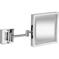 Make up mirror  LED light, adjustable 10-25cm material: Brass Wall-mounted, color: Chrome surface: Glossy