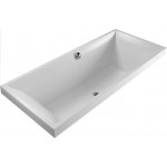 Bathtub Rectangular 180x80 material: Quaryl, color: White no grab bars surface: Glossy Rectangular