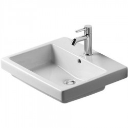 Washbasin Built-in 55x46,5 material: Porcelain With one hole With overflow, color: White surface: Glossy Built-in
