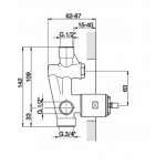 Shower tap Wall-mounted concealed part 2 way Wall-mounted - concealed part
