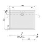 Ντουζιέρα ορθογώνια 120x90x3,5 από ακρυλικό White Alpin, χρώμα: Λευκό επιφάνεια: Γυαλιστερή Ορθογώνιες