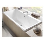 Bathtub Rectangular 170x75 material: Quaryl, color: White no grab bars surface: Glossy Rectangular