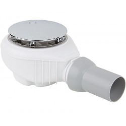 Waste Valve Plus 90mm, 140 x 270 x 140 mm With overflow material: Brass surface: Glossy, color: Chrome Waste overflows