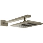 Shower head Wall-mounted 21,6x14 material: Brass, style: 1 spray doccia Finox Brushed Nickel, color: Chrome surface: Brushed Overhead showers Shower head Wall-mounted 21,6x14 material: Brass, style: 1 spray doccia Finox Brushed Nickel, color: Chrome surface: Brushed Overhead showers