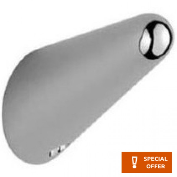 Hook Flat wall mounted material: Inox single, color: Chrome surface: Glossy Hooks