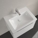 Νιπτήρας ένθετος 65x47x15 από πορσελάνη White Alpin με μία οπή με υπερχείλιση, χρώμα: Λευκό επιφάνεια: Γυαλιστερή Ένθετοι