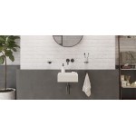 Νιπτήρας επίτοιχος 30x30x10 με 1 γούρνα χωρίς κολώνα χωρίς οπή  από solid surface, χρώμα: Λευκό επιφάνεια: Ματ Επίτοιχοι