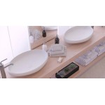 Νιπτήρας ελευθέρας τοποθέτησης 60x40x11,2 από solid surface χωρίς οπή  χωρίς υπερχείλιση, χρώμα: Λευκό επιφάνεια: Ματ Ελευθέρας τοποθέτησης