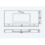 Νιπτήρας ελευθέρας τοποθέτησης 120x46x10 από solid surface χωρίς οπή  χωρίς υπερχείλιση, χρώμα: Λευκό επιφάνεια: Ματ Ελευθέρας τοποθέτησης