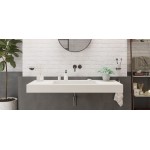 Νιπτήρας ελευθέρας τοποθέτησης 120x46x10 από solid surface χωρίς οπή  χωρίς υπερχείλιση, χρώμα: Λευκό επιφάνεια: Ματ Ελευθέρας τοποθέτησης