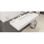 Νιπτήρας ελευθέρας τοποθέτησης 120x46x10 από solid surface χωρίς οπή  χωρίς υπερχείλιση, χρώμα: Λευκό επιφάνεια: Ματ Ελευθέρας τοποθέτησης
