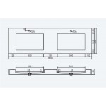 Νιπτήρας επίτοιχος 150x46x10 με 2 γούρνες χωρίς κολώνα χωρίς οπή από solid surface, χρώμα: Λευκό επιφάνεια: Ματ Επίτοιχοι Νιπτήρας επίτοιχος 150x46x10 με 2 γούρνες χωρίς κολώνα χωρίς οπή από solid surface, χρώμα: Λευκό επιφάνεια: Ματ Επίτοιχοι