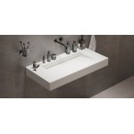 Νιπτήρας ελευθέρας τοποθέτησης 90x46x10 από solid surface χωρίς οπή  χωρίς υπερχείλιση, χρώμα: Λευκό επιφάνεια: Ματ Ελευθέρας τοποθέτησης