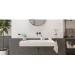 Νιπτήρας ελευθέρας τοποθέτησης 90x46x10 από solid surface χωρίς οπή  χωρίς υπερχείλιση, χρώμα: Λευκό επιφάνεια: Ματ Ελευθέρας τοποθέτησης