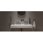 Νιπτήρας ελευθέρας τοποθέτησης 90x46x10 από solid surface χωρίς οπή  χωρίς υπερχείλιση, χρώμα: Λευκό επιφάνεια: Ματ Ελευθέρας τοποθέτησης