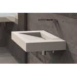 Νιπτήρας ελευθέρας τοποθέτησης 90x46x10 από solid surface χωρίς οπή  χωρίς υπερχείλιση, χρώμα: Λευκό επιφάνεια: Ματ Ελευθέρας τοποθέτησης